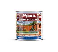 Roxil Lasure Préventive Bois 1L - Or d'Automne - Intérieur & Extérieur - Protection Contre Pourriture, Champignons, Larves & Termites