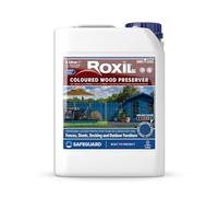 Roxil Lasure Préventive Bois 5L - Bleu Cobalt - Intérieur & Extérieur - Protection Contre Pourriture, Champignons, Larves & Termites