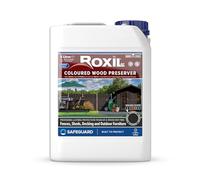Roxil Lasure Préventive Bois 5L - Ébène - Intérieur & Extérieur - Protection Contre Pourriture, Champignons, Larves & Termites