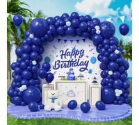 Roxistar 143 pcs Ballons Bleu Marine Ballons en Latex Différentes Tailles Kit de Guirlande Ballon Bleu Foncé avec Ruban pour Femmes Garçons Filles Fête d'Anniversaire Mariage Remise de Diplômes Décor