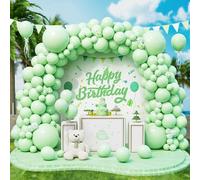 Roxistar 143 pcs Ballons Verts Pastel Ballon en Latex Différentes Tailles Kit de Guirlande Ballon Vert Menthe pour Femmes Filles Fête d'Anniversaire Baptême Douche de Bébé Mariage Baby Shower Décor