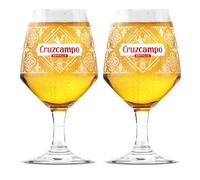 Roxley Cruzcampo Lot de 2 verres à bière 56 cl Fabriqué au Royaume-Uni