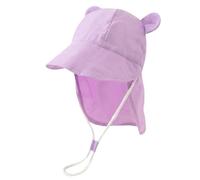 RoxNvm Chapeau Anti UV Bébé, Chapeau Anti UV Enfant, Respirant Chapeau Bebe, Protègenuque Casquette Bebe Garçon, Chapeau Bebe Fille, Chapeau de Plage pour 6 Mois à 2 Ans Enfants Plage (Violet)