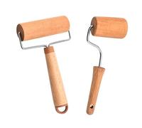 RoxNvm Rouleau a Patisserie, 2 Pièces de Rouleau à Pâte avec Trou de Suspension, Rouleau à Pâte en Bois Convient pour Étaler la Pâte à La Main, Les Pizzas, Les Desserts et Les Peaux de Quenelles (B)