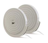 RoxNvm Ruban mousse d'Étanchéité, 2 Rouleaux Bande d'Étanchéité en Mousse, de Ruban d'Étanchéité en Mousse, Bande de Joint d'Isolation Phonique, Coupe-Froid, Anti-Collision,Antichoc(10mmx15mmx2m)