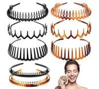 RoxNvm Serre Tete Homme, 8 pièces Bandeau Cheveux Homme, Élasticité Bandeaux, Headbands et Serre-Têtes,Accessoires de Bandeaux de Mode de Sport pour Yoga Sport Plein Air