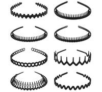 RoxNvm Serre Tete Homme, 8 pièces Bandeau Cheveux Homme pour Yoga Sport Plein Air Quotidienne