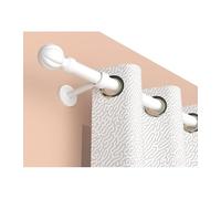 Roxolid Embout Dauphine Blanc Graine D28 pour Tringle à Rideaux - Spécial Barres à Rideau