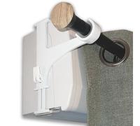 Roxolid Kit de 2 Supports de Tringle à Rideaux pour Coffre de Volet Roulant, sans Perçage, Acier et Aluminium, Blanc (Blanc Brillant)