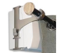 Roxolid Kit de 2 Supports de Tringle à Rideaux pour Coffre de Volet Roulant, sans Perçage, Acier et Aluminium (INOX)