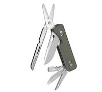 ROXON Flex Shears S505G - Outil multifonction modulaire avec grands ciseaux fixes, lames interchangeables BA01-BA17 et accessoires interchangeables FT01-FT12（Vert）