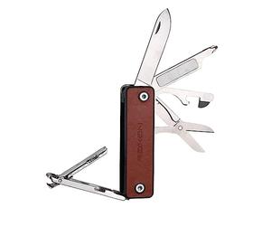 ROXON M4 10 en 1 coupe-ongles Portable multi outil avec cuir, outil utilitaire avec petit couteau verrouillable de sécurité, ciseaux, lime, ouvre-bouteille, tournevis