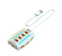 Roxvue Hub USB 1,2 m 10 ports USB 2.0 répartiteur lecteur de carte extenseur USB pour ordinateur portable PC clavier souris disque dur lecteur flash