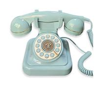 Roxvue Livre de message audio de mariage européen rétro anniversaire vocale message décoration voix téléphone bleu téléphone