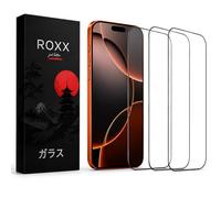Roxx Neo Lot de 3 verres de protection japonais 9H 3D | Ne cache pas l'écran | Pour iPhone 17 | Bords arrondis | Plus dur | Plus clair | Résistant aux rayures | Incassable | Pour verre blindé