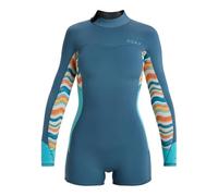 Combinaison néoprène Roxy 2mm Swell Series bleu turquoise foncé orange femme - 2