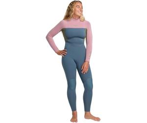 Roxy 2026 Prologue+ Combinaison de plongée avec fermeture éclair dans le dos 4/3 mm pour femme - Cendré