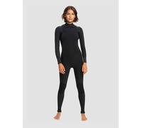Roxy Combinaison de surf Swell Series 4/3 mm manches longues fermeture poitrine Noir Taille 4 Femme