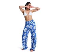 Roxy Pantalon confortable Along The Sunset – Viscose froissée Dutch Blue Flower Soul – XS