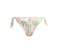 ROXY Bas de bikini 'Hibiscus Daze' vert / rose clair, Taille M