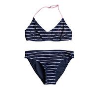 Roxy Bico Basic Stripe - Conjunto de Bikini Triangular Para Niñas 6-16