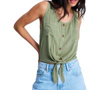 Roxy - Blouse décontractée en viscose - Tropical Hill Blouse Oil Green pour Femme - Taille L - Vert Vert L