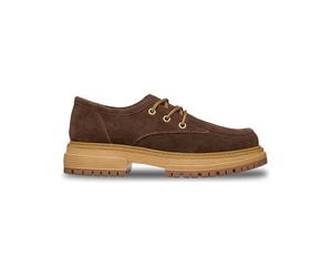 Roxy - Chaussures lacées en cuir - Work It Low Chestnut pour Femme en Cuir - Taille 7 US - Marron Marron 7 US