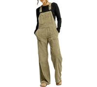 Roxy - Combinaison longue en velours côtelé - Trailblazer Overall Oil Green en Coton - Taille L - Kaki Kaki L