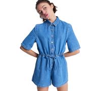 Roxy - Combinaison en coton biologique - Real Tomorrow Denim Surf Wash pour Femme en Coton - Taille M - Bleu Bleu M