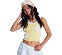 Roxy Roxy Yellow Floral Keep It Cool Scoop Neck Tank Top