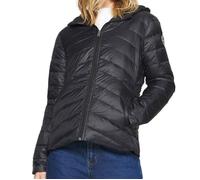 Roxy Doudoune femme matelassée noire, capuche doublée et fermeture zippée L