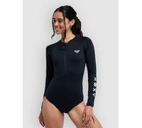 Roxy Essentials Ls Front Zipped One Lycra à longues manches gris L