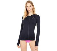 ROXY Essentials Zip-up Rashguard Maillot dermoprotecteur, Noir, M Femme