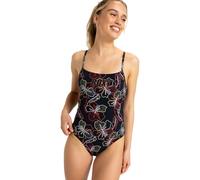 Roxy Femme Active Basic One Piece Pt Maillot De Bain, Anthracite Athletic Hibiscus, M EU