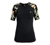Roxy Femme Lycra Printed T-Shirt, Anthracite Island Escape, XS EU