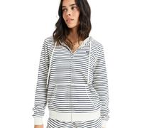 Roxy – Sweat-shirt Perfect Stripe zippé intégral – Blanc M Femme
