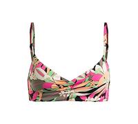 Haut de bikini Roxy Printed Beach Classics Graphic vert kaki orange rose femme - XS