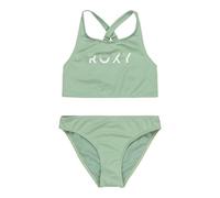 Roxy Fille Solid Active RG Crop Top Set Ensemble De Bikini, Basil, 14 Ans EU