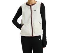 Roxy - Gilet en polaire sans manches - Waves Of Warmth Easy Vest Whisper White pour Femme - Taille S - Blanc Blanc S
