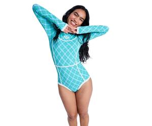 Roxy - Go Girl Surf Ls Onesie - Lycra femme Katydid As If Plaid - XL