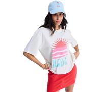Roxy Hangloose Poster Short Sleeve T-shirt Blanc L Femme
