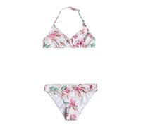 Roxy Happy Tropical - Triangle Two-Piece Bikini Set for Girls 6-16 - Ensemble de Bikini Triangle - Filles 6-16 Ans - Blanc