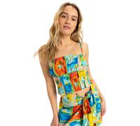 ROXY Haut 'Atlas Palmy Daze' bleu / turquoise / jaune / rouge, Taille S