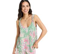 ROXY Haut 'Hibiscus Island' bleu clair / vert pastel / vert clair / rose, Taille M