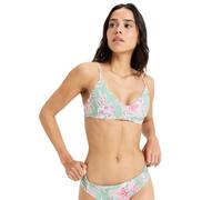 Roxy Hibiscus Island - Bralette Bikini Top for Women - Haut de Maillot de Bain brassière - Femme - L - Vert