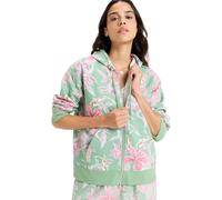 Roxy Hibiscus Island - Full Zip Hoodie for Women - Sweat à Capuche zippé - Femme - S - Vert