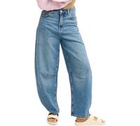 Roxy - Jean ample en coton - Saltywater Glow Barrel Denim Jean Surf Wash Sandy en Coton - Taille M - Bleu Bleu M