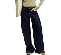 Roxy - Jean ample en coton - Sun And Done Loose Denim Jean Deep Sea pour Femme en Coton - Taille M - Navy Navy M