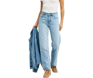 Roxy - Jean droit en coton - Tropic Dream Straight Denim Jean Sunbleached Vintage en Coton - Taille M - Bleu Bleu M