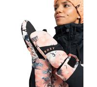 Roxy Jetty Mitt Cold Weather Gloves, Peach Pink Dreamy Picture, XL Women's